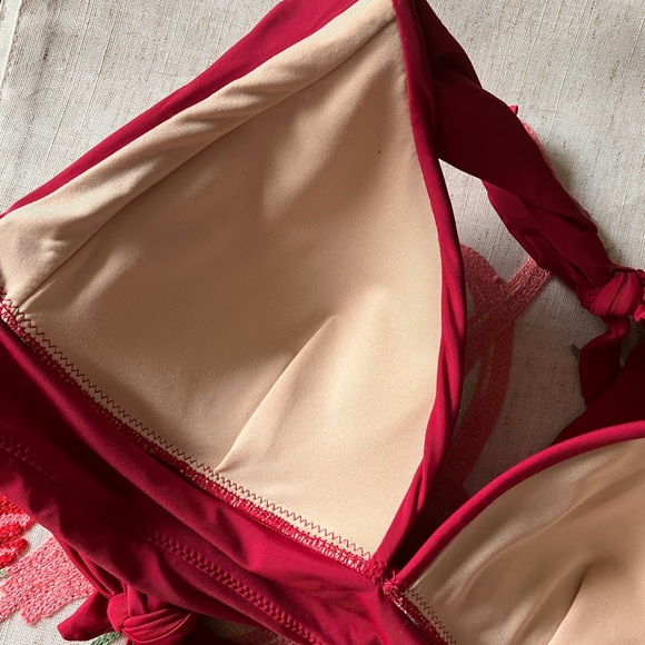 🆕 ALLEGRO Merlot Bathing Suit Top 🌺🍷🌅 - Picture 5 of 6